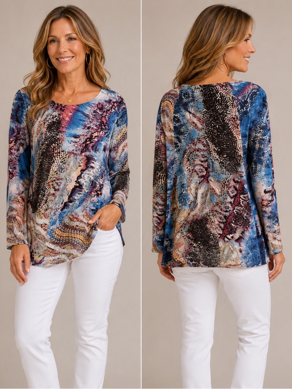 Linea Domani Colorful Layered Top